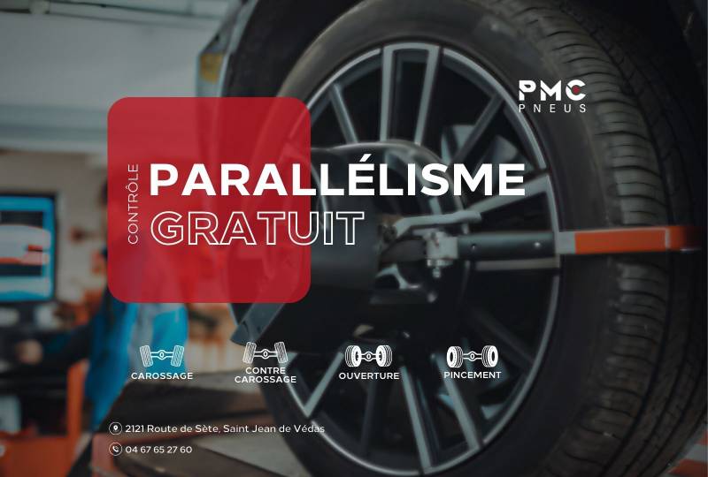 Contrôle Parallélisme et Géométrie GRATUIT chez PMC PNEUS